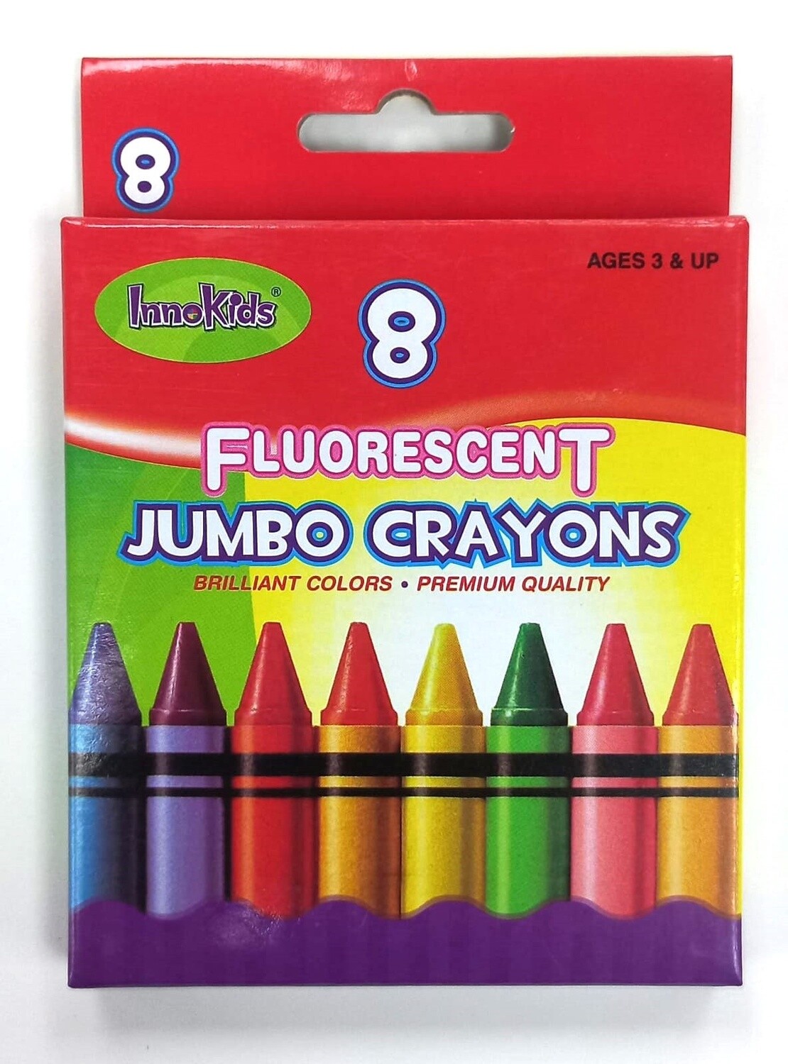 Crayons 8's Jumbo- Fluorescent