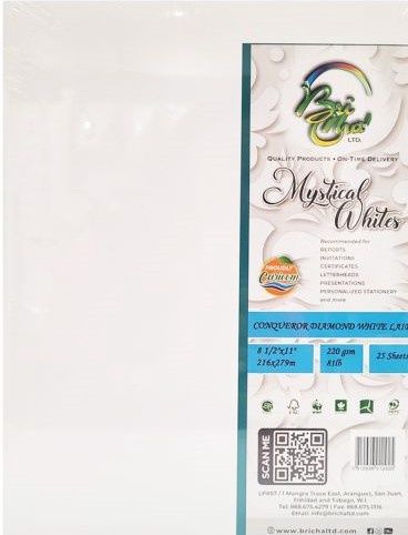 Laid Board - Mystical White Diamond (8.5"x 11")