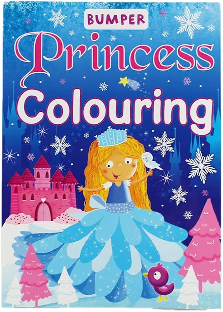 Bumper Princess Colouring Book (Blue)