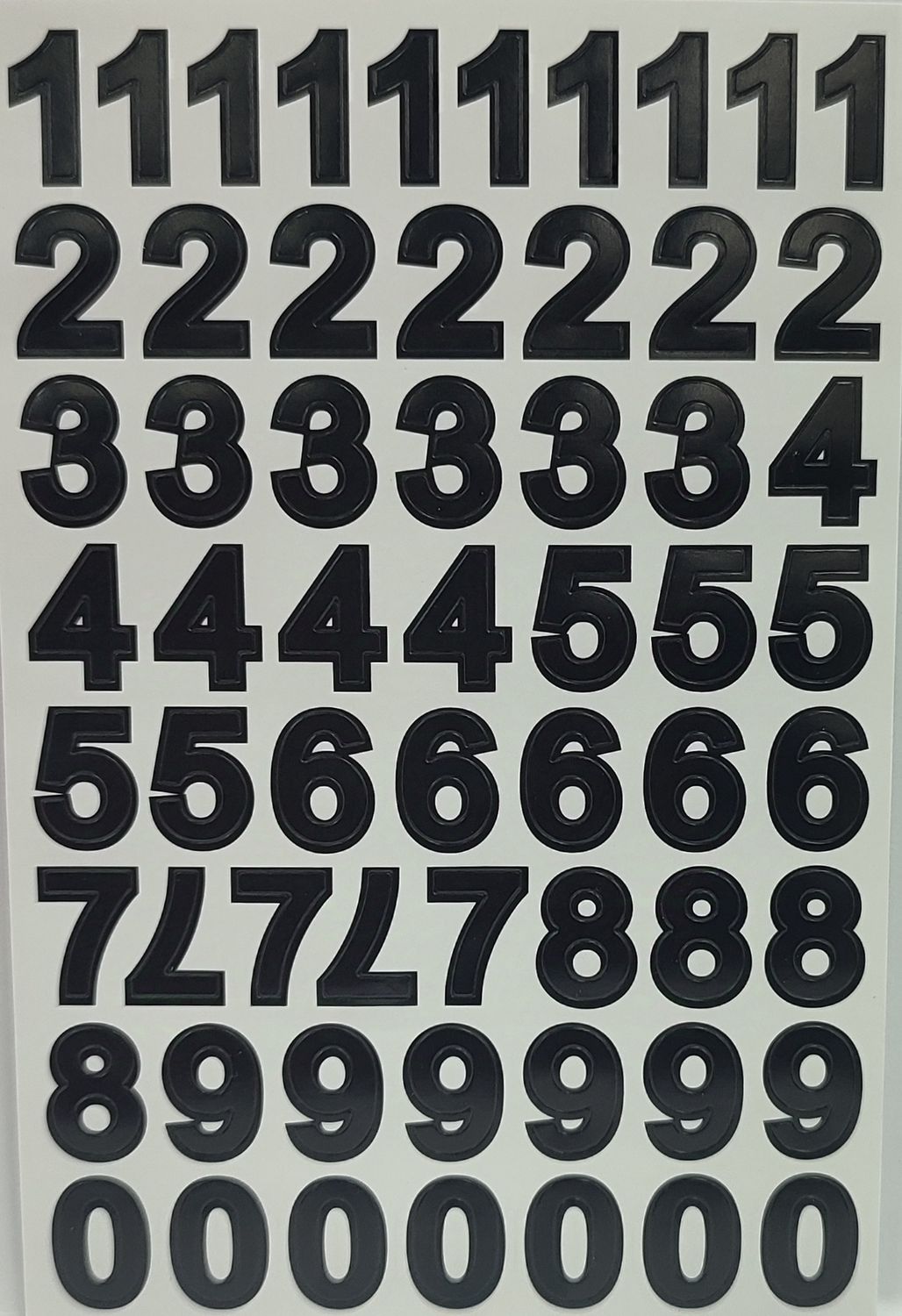 Number Labels 10 sheets