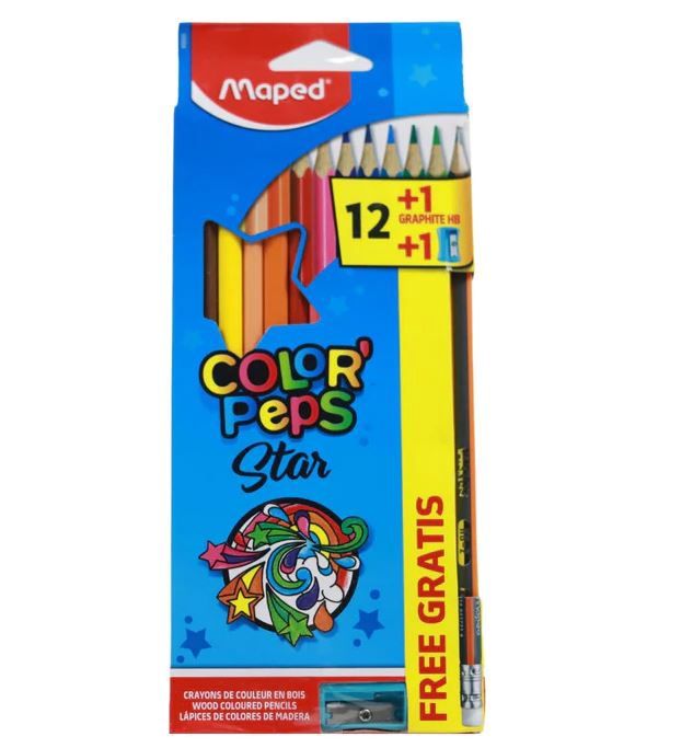 Maped Colour Pencils- Star 12 + 1 Duo