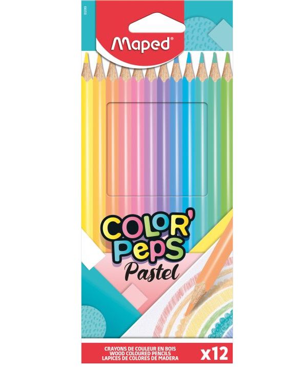 Maped Colour Pencils- Pastel 12's