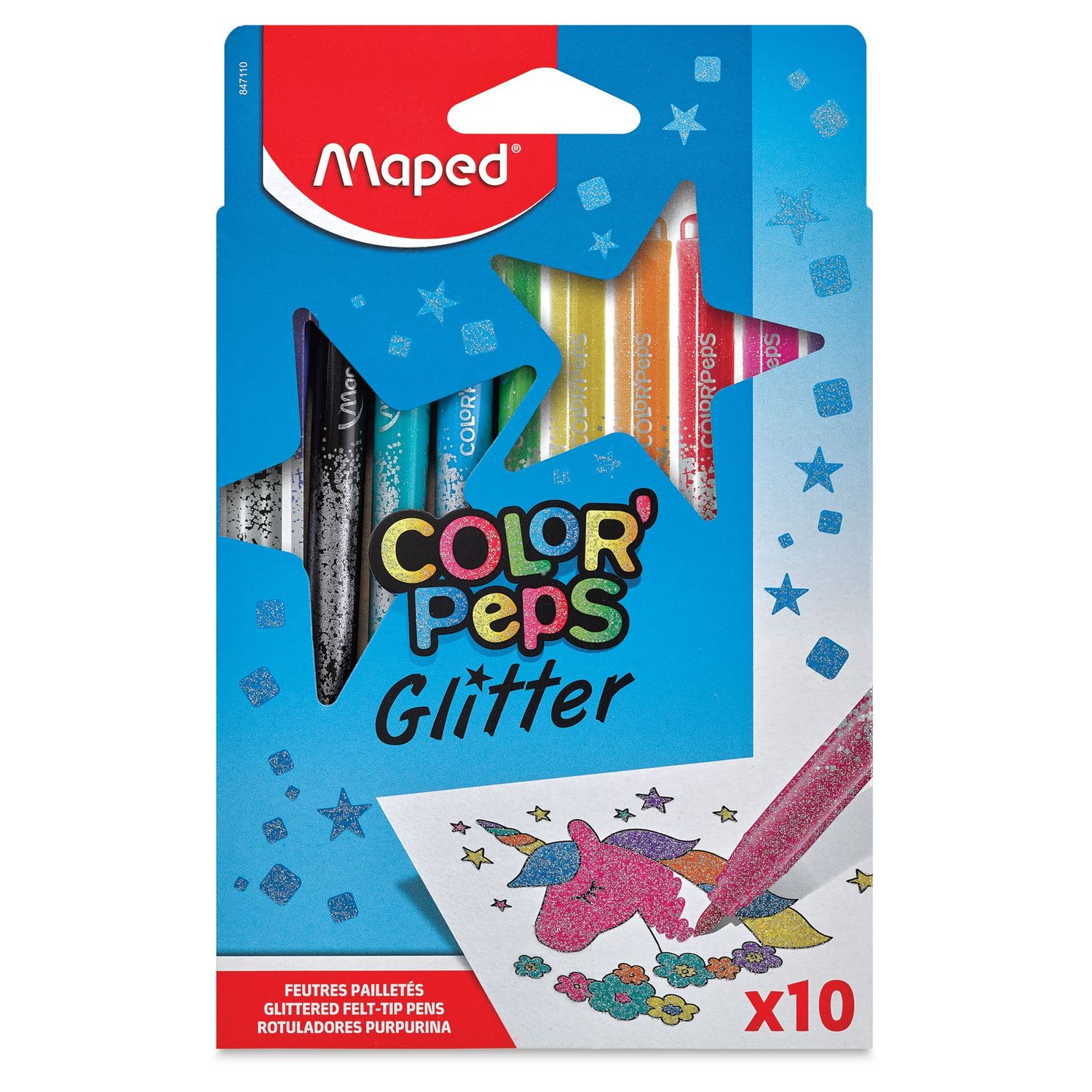 Maped Glitter Peps- Markers 10's