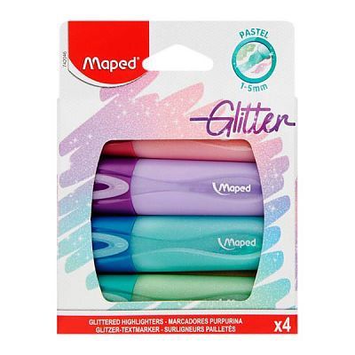 Maped Highlighters- Glitter 4pk