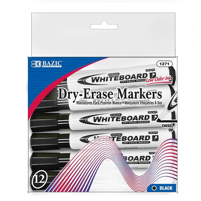 Whiteboard Dry-Erase Markers- (Black)
