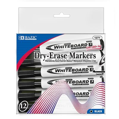 Whiteboard Dry-Erase Markers- (Black)