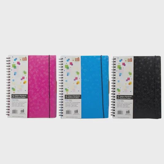 Notebook- 5 Subjects (8.75 Notebook- 5 Subjects (8.75" X 11.5")