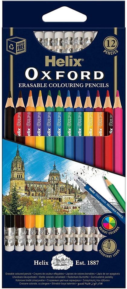 Oxford Colour Pencils- Erasable 12's Oxford Colour Pencils- Erasable 12's