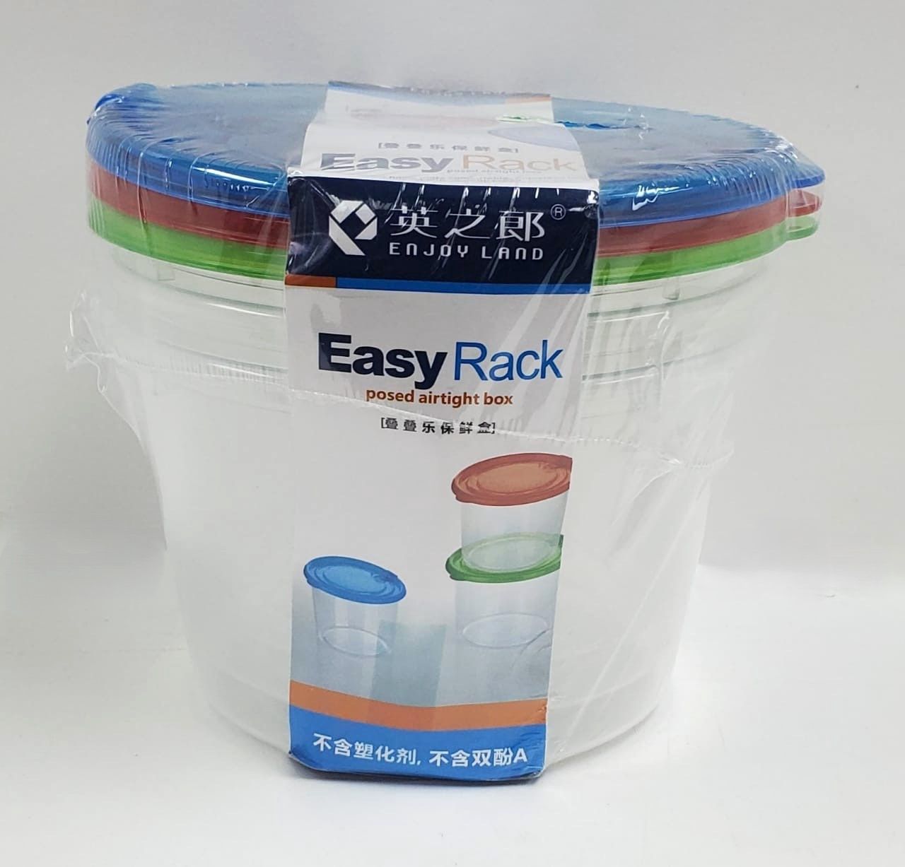 Plastic Container - Round 3pcs