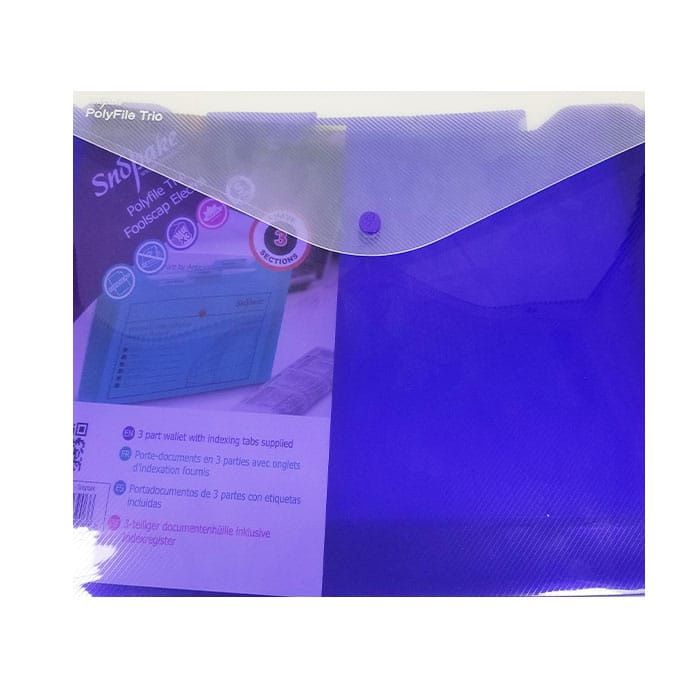 Polyfile Trio folder Foolscap - Snopake