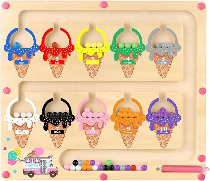 Montessori Magnetic Wooden Maze Board