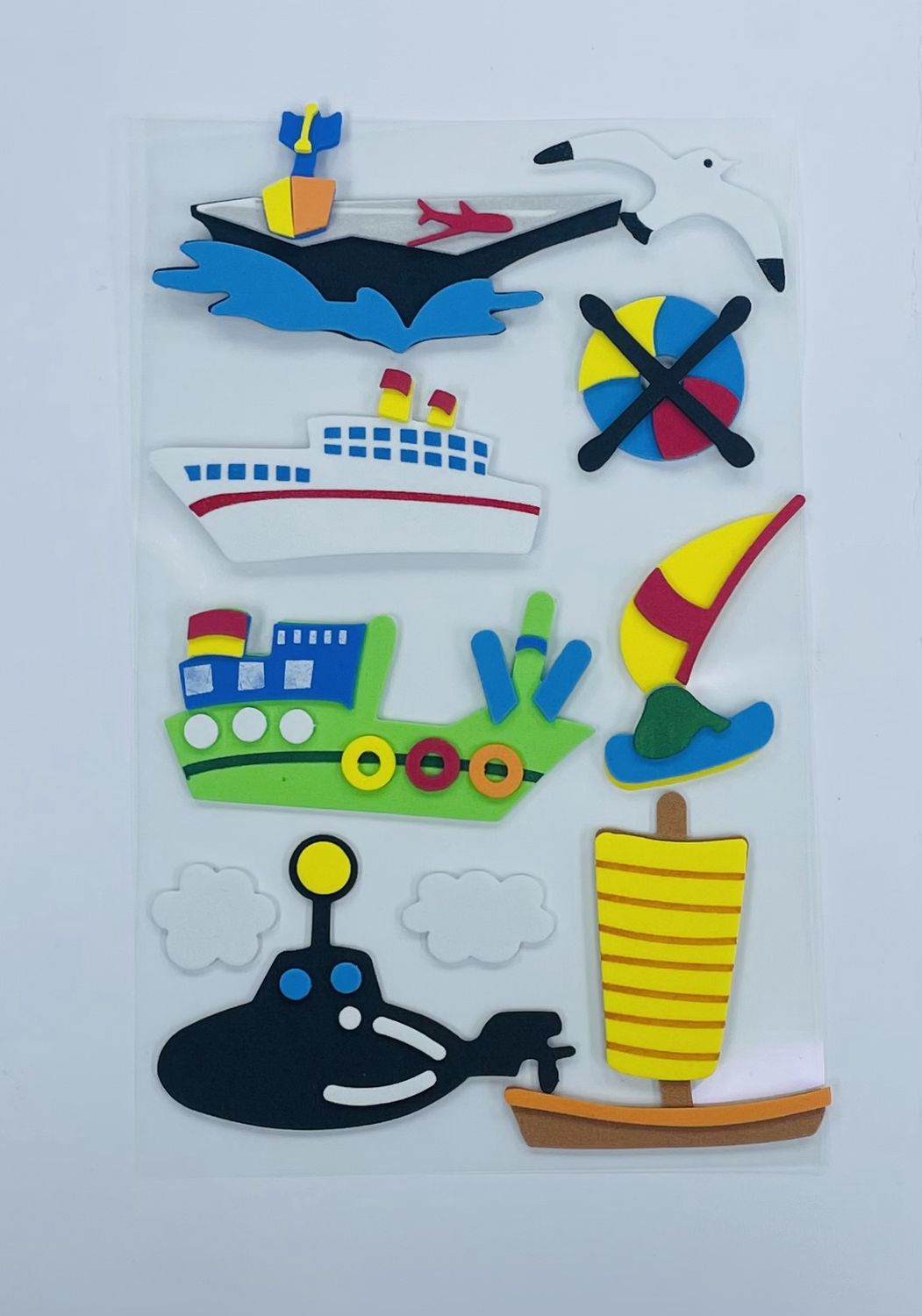 Foam Shaped Stickers- 3D Transport