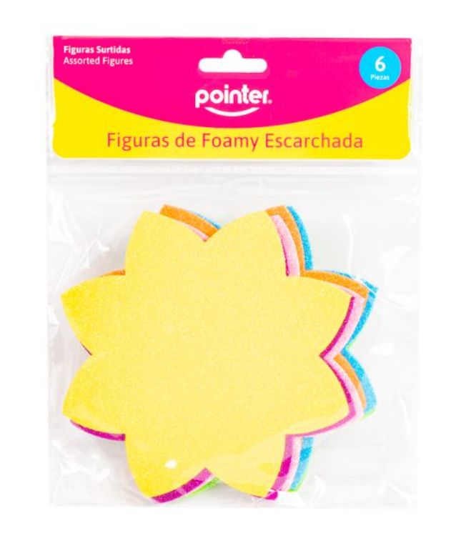 Glitter Foam Shapes- 6pcs