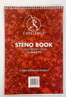 Steno Pad- 70 Sheets (9" X 6")