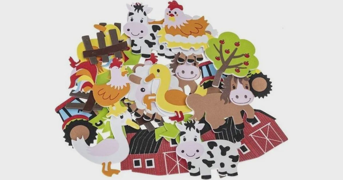 Foam Shaped Stickers- Farm