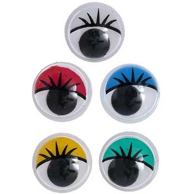 Self Adhesive Googly Eyes Coloured - 140Pcs (10mm)