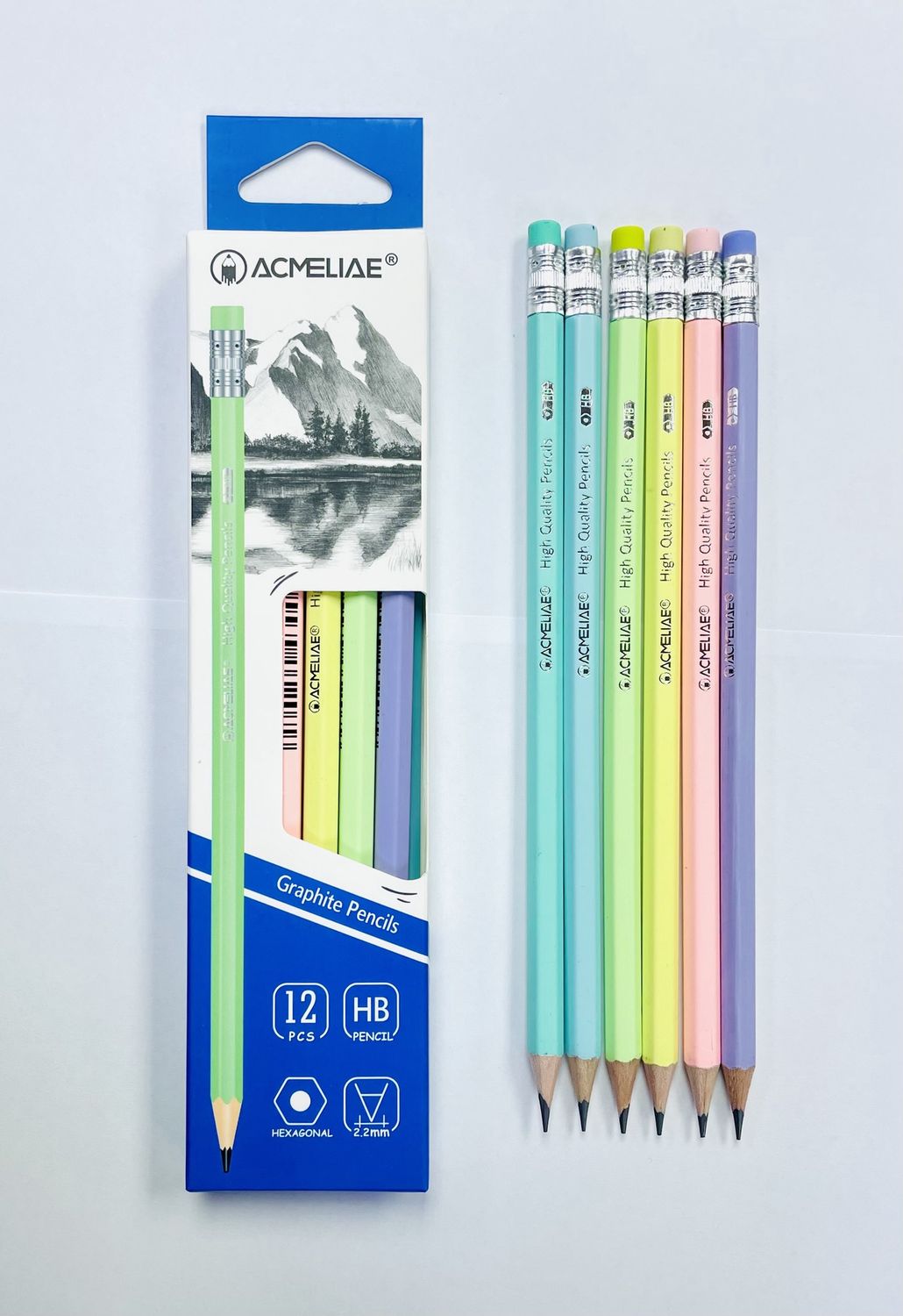 Pencil Single HB- Pastel Colours (Hexagonal)