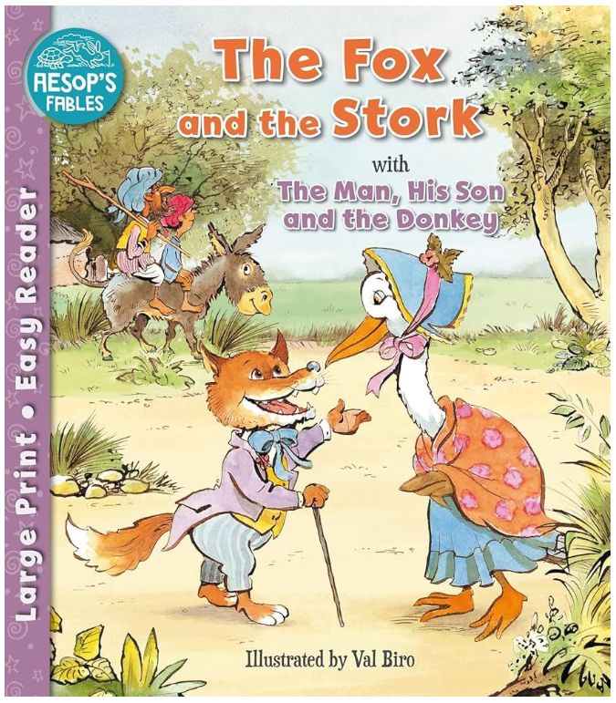 The Fox and the Stork with The Man, His Son and the Donkey
