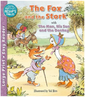 The Fox and the Stork with The Man, His Son and the Donkey