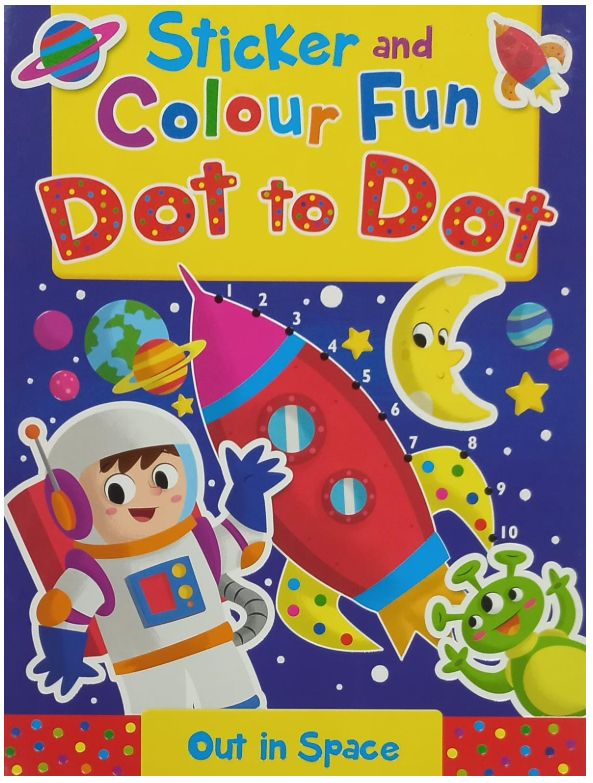 Sticker and Colour Fun Dot to Dot- Out in Space