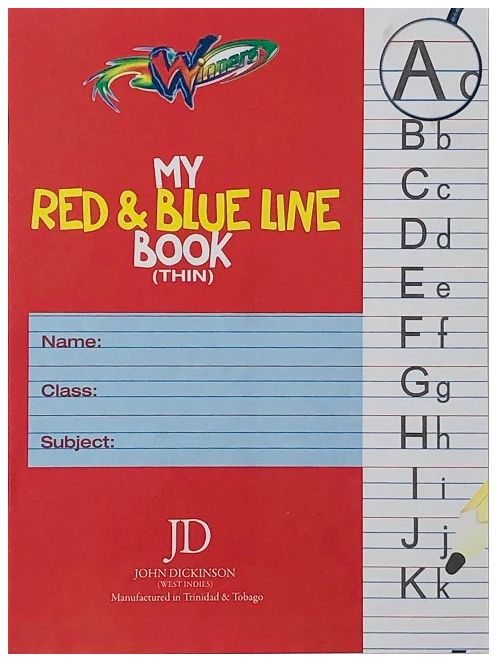 Red and Blue Line 1/2" Copybook Single (Thin)