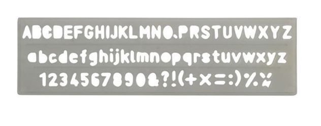 Helix Lettering Stencil 5mm