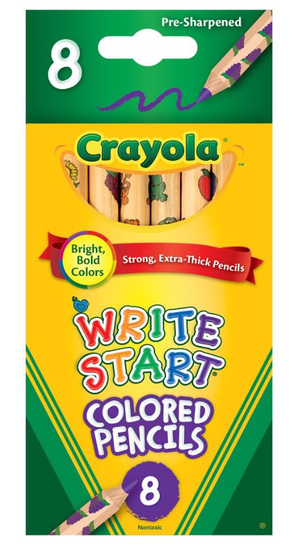 Crayola Write Start- Coloured Pencils 8's