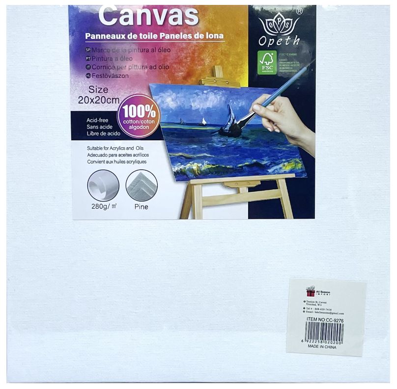 Canvas Board - Flat (25cm X 25cm)