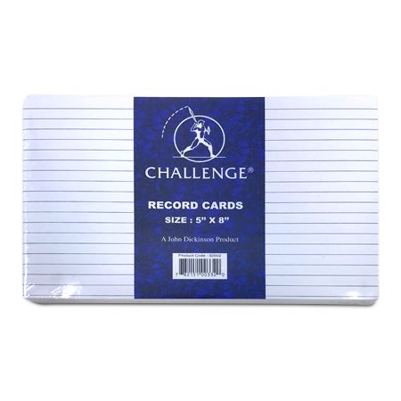 Index Cards White (5" X 8")