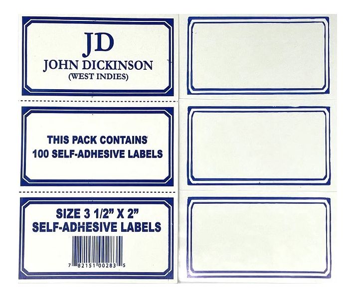 Blue border labels (2"x 3.5")