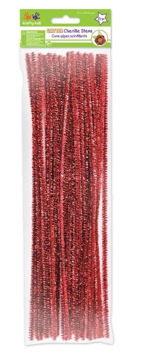 Chenille Stems- Red 35pcs