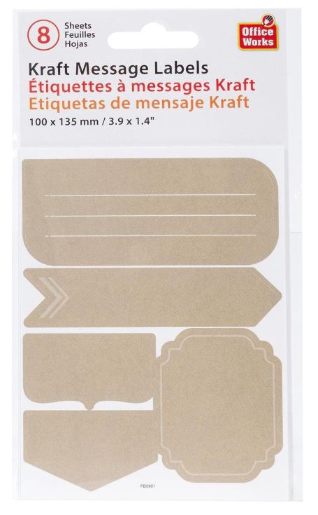Kraft Message Labels