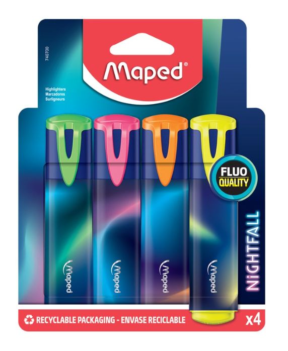 Maped Highlighters- Nightfall 4pk