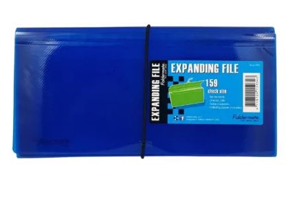 Expanding File- Cheque Size (Blue)