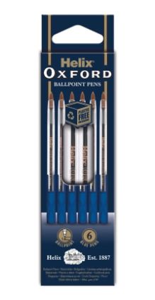 Oxford Ball Point Pens 6pk - Blue