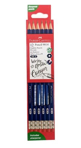 Pencils 12pk 2HB - Blue (Hexagonal)