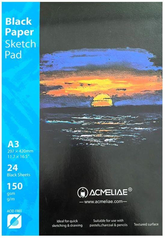 Black Paper Sketch Pad- A3
