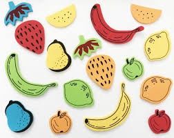 Foam Shaped Stickers- Fruits