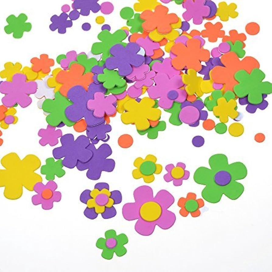 Foam Shaped Stickers- Flowers Foam Shaped Stickers- Flowers