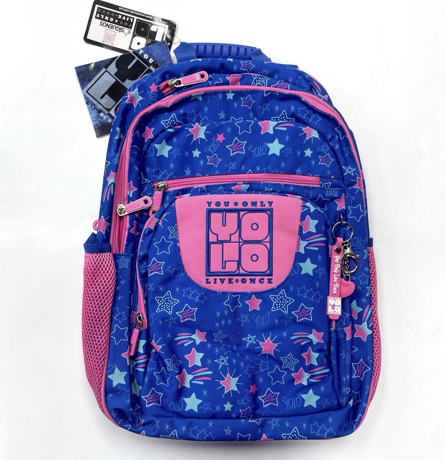 Yolo Backpack- Blue Stars