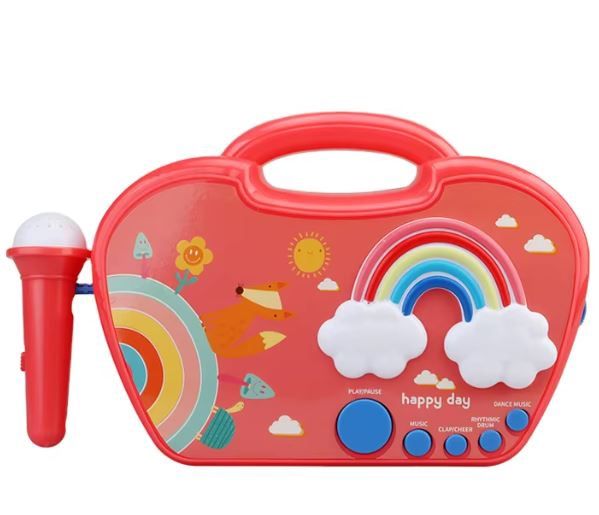 Music Suitcase with Microphone - Pink