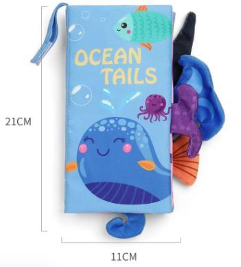 Touch and Feel Sensory Cloth Book- Ocean Tails