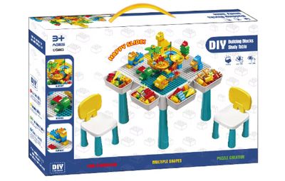Multifunctional Kids Building Blocks Study Table (with chairs)