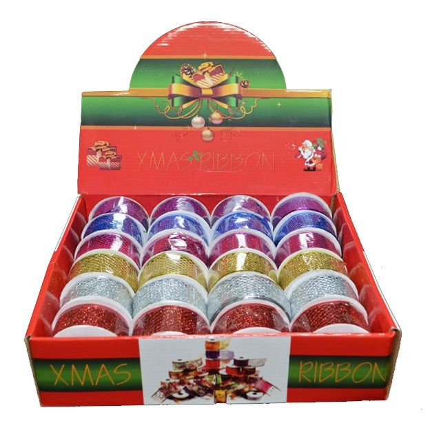 Christmas Ribbon - Glitter (Thick)