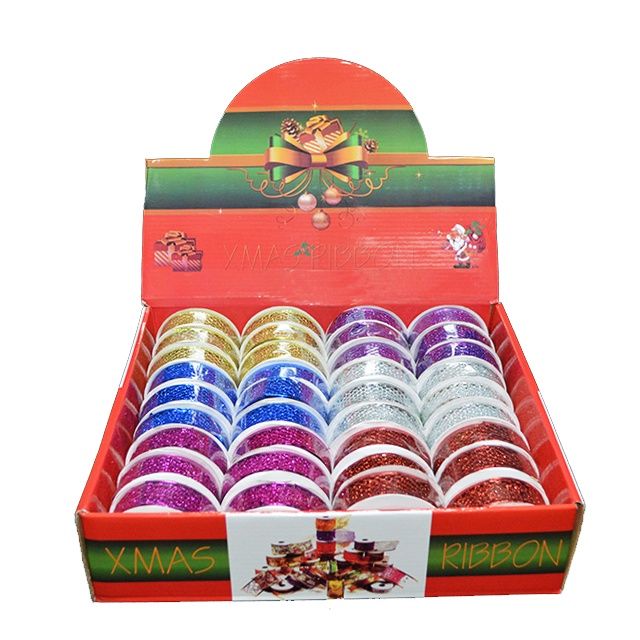 Christmas Ribbon - Glitter (Thin)