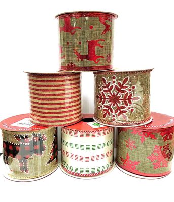 Christmas Ribbons - Assorted Patterns