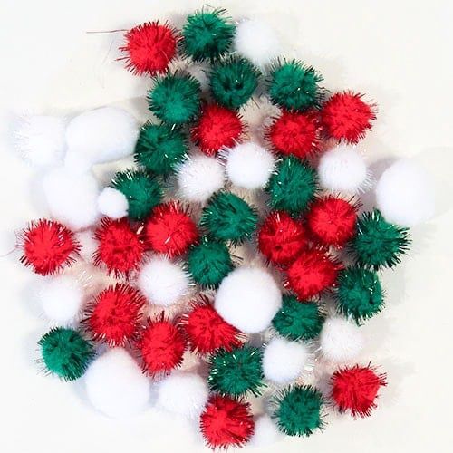 Pom Pom Balls - Christmas Assorted