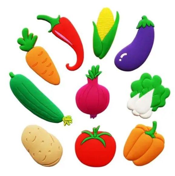 Foam Shaped Stickers - Vegetables