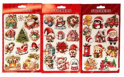 Christmas Stickers 3D - Vintage