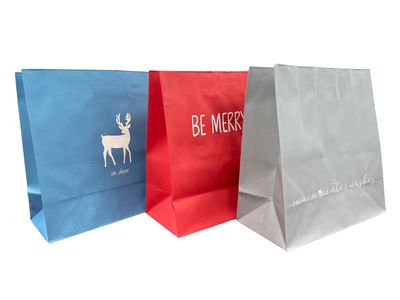 Christmas Gift Bag - Coloured Kraft (XLarge)